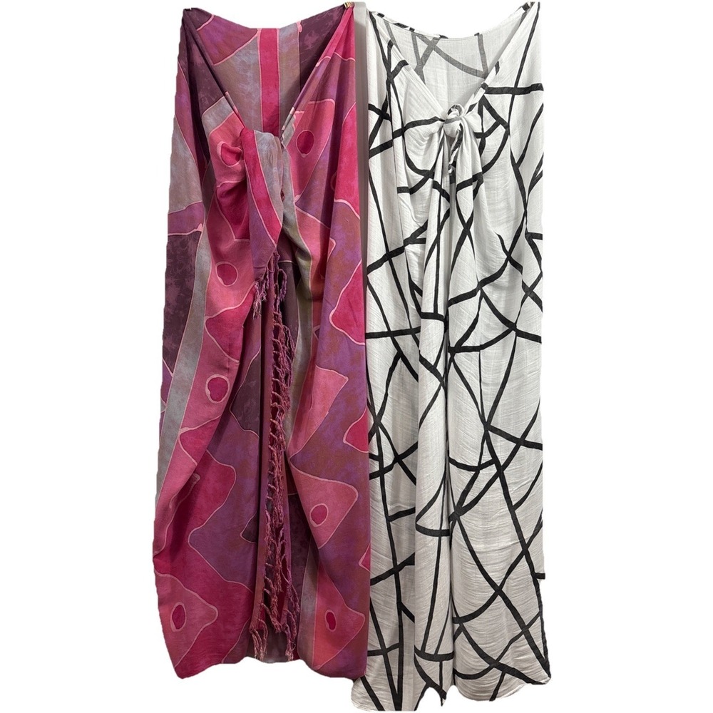 Swim Suit Sarong Scarf Wraps (lot Of 2) See Description For Details